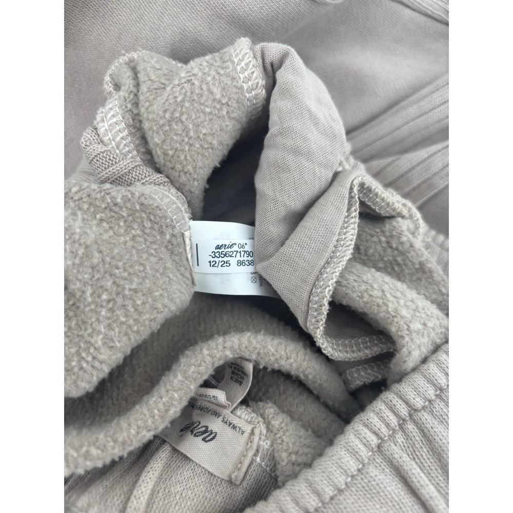 NWT Aerie Oh Snap! Barrel Sweatpant Sz XL Short Stone Harbor Cozy Lounge $55 - Picture 12 of 15